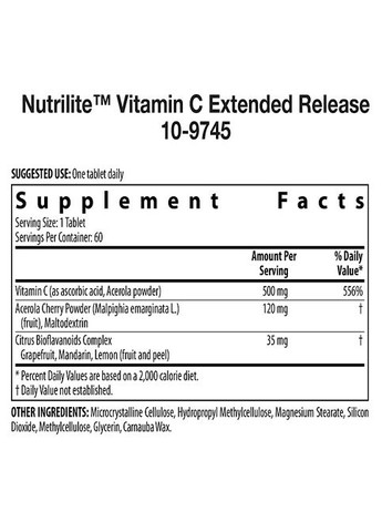 Вітаміни Amway Vitamin C пролонгованої дії 180 таблеток Nutrilite (280265983)