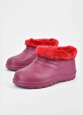 Бордовые калоши детские на флисе бордового цвета Let's Shop