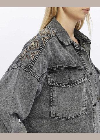 Джинсова вишита куртка Таємнича сіра ESQ 5630 (303899030)