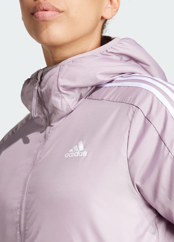 Фіолетова демісезонна куртка essentials 3-stripes insulated adidas