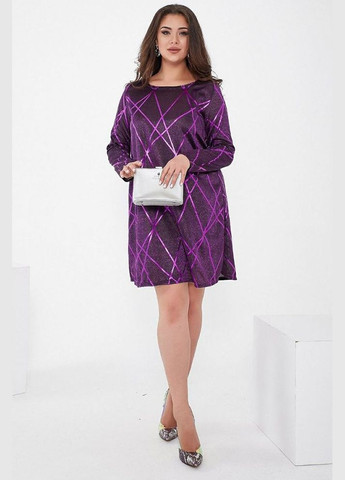 Фиолетовое короткое женское платье, фиолетового цвета, из люрекса, Ager