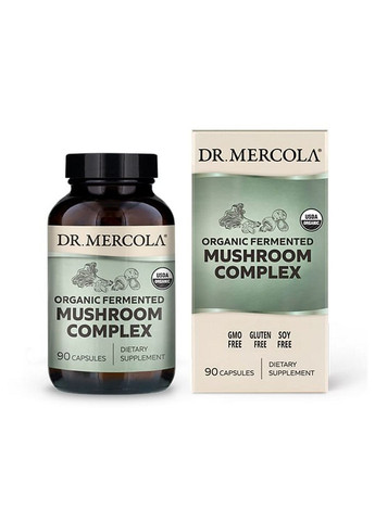 Натуральна добавка Fermented Mushroom Complex, 90 капсул Dr. Mercola (293482275)