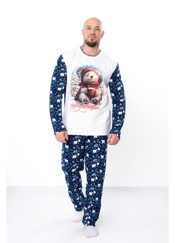 Піжама чоловіча "Family look" (кофта та штани) з новорічним принтом "Ведмедик" (p-18568) Носи своє (368992101)
