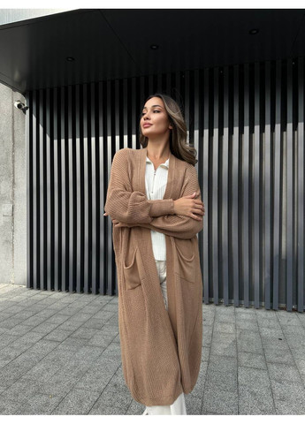 Коричневый кардиган No Brand