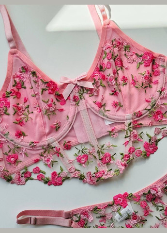 Рожевий демісезонний мереживний комплект “rose bloom” Vakko