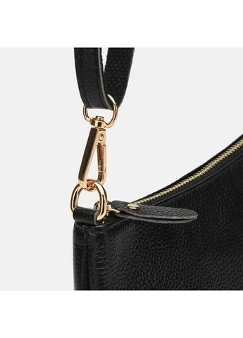 Сумка крос-боді через плече жіноча шкіряна маленька Чорний 35717 Keizer (353690059)