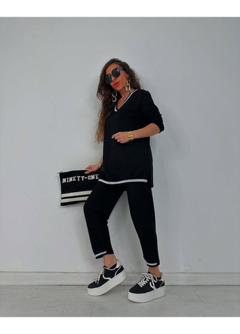 Спортивный женский костюм из двунити Черный Sofia 55 (360787639)