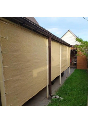 Тент навіс затіняючий водонепроникний прямокутний 4х5м Оксфорд (Бежевий) No Brand (332634349)