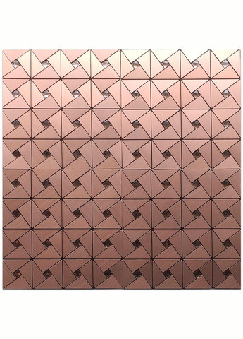 Самоклеящаяся алюминиевая плитка Медная со стразами 300х300х3мм Sticker Wall (300372514)