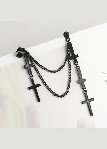 Кафф крест крестик серьги-клипсы на ухо клипсы каф No Brand (339869769)