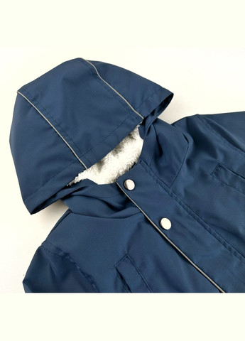 Синя демісезонна дитяча вітровка для хлопчика з капюшоном та кишенями (1-par-fu-dh-83-1-07241) Marakas