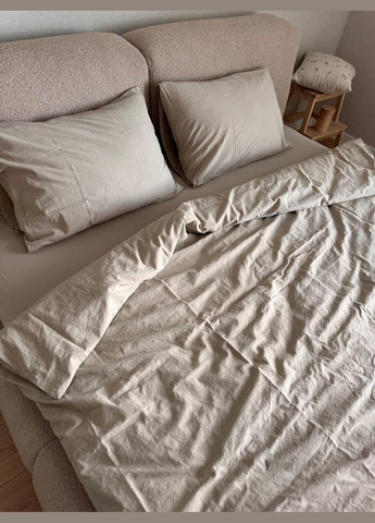 Комплект постільної білизни Євро 200х220 наволочка 50х70 2шт Капучино (П4К-al-sikel-var-007) No Brand (342097417)