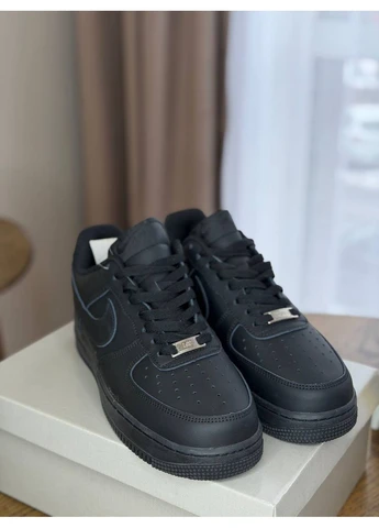 Черные летние кроссовки nike air force 1 07 black premium найк аир форс 1 No Brand