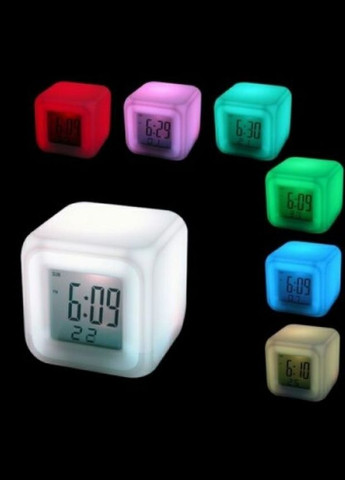 Цифровий світлодіодний годинник Куб з будильником і термометром Хамелеон (1756375304) No Brand (332196653)