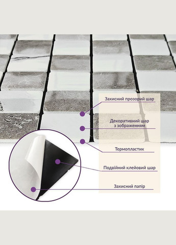 Самоклеющаяся PET мозаика 30*30CM*4MM (D) SW-00002449 No Brand (316051137)
