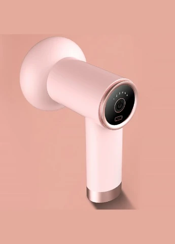 Масажер SL-630 Pink електричний ручний для тіла та м'язів із регульованими режимами 5 насадками шт. Lesko (352011989)