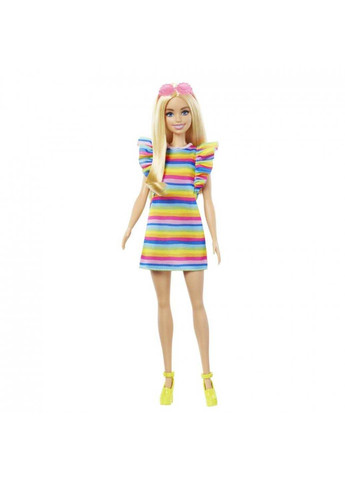 Кукла Модница с брекетами в полосатом платье HJR96 Barbie (292555868)