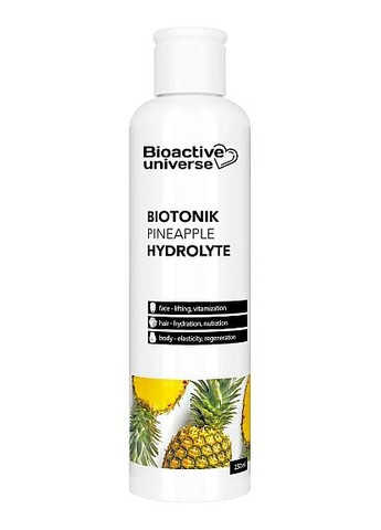Гідролат ананаса, зволожує та вітамінізує шкіру, для обличчя, тіла та волосся, тонік Biotonik Hydrolyte 500ml (1317202-15161900) Bioactive Universe (368619747)
