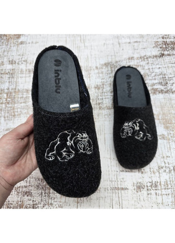 Тапочки чоловічі сірі фетрові на поліуретановій підошві Inblu (366144517)