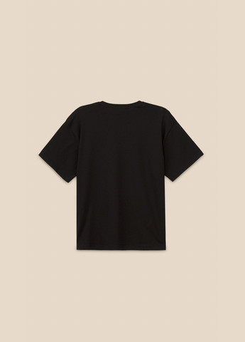 Черная летняя футболка однотонная для девочки gbc02311 152 см черный shop (2000999186837) LAWA