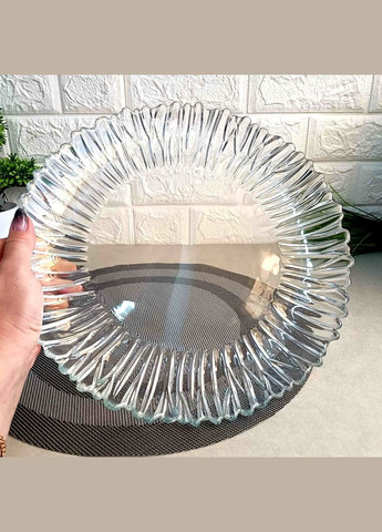 Сервірувальне плоске блюдо з товстого скла Аврора 315 мм (10499) Pasabahce (303212889)