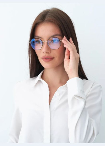 Жіночі окуляри для далі восьмикутник тренд -0.50 Антиблік БлюБлокер Fabia Monti (341136740)