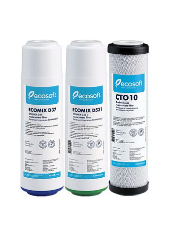 Покращений комплект картриджів для потрійного фільтра 3 шт (CRV3ECO) Ecosoft (315916669)