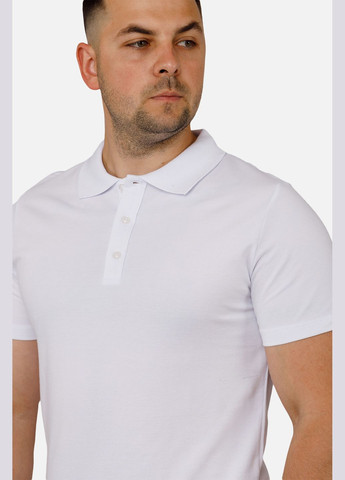 Белая футболка-поло мужской с коротким рукавом цвет белый цб-00251087 для мужчин Yuki