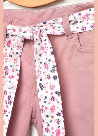 Розовые демисезонные скинни джинсы детские для девочки светло-розового цвета Let's Shop