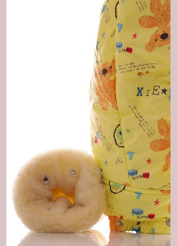 Комбинезон Трансформер на меху с принтом Мишек желтый 86 см (50733) BABYKROHA (315423845)