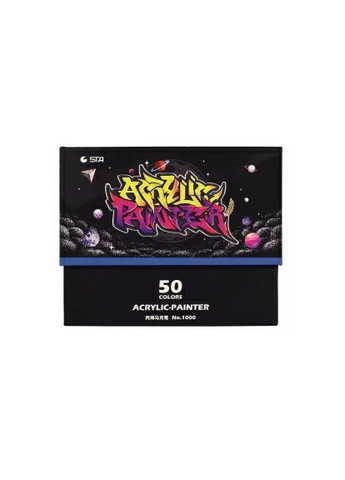 Маркери акрилові для малювання, преміум якість, набір 50 кольорів, універсальні для скла, дерева, ткани та кераміки STA (369802702)