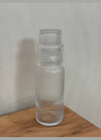 Набір питний HP-19-6-2 скляний глечик 1 л/склянка 200 мл 2 предмети Прозорий Yiwu (337503456)