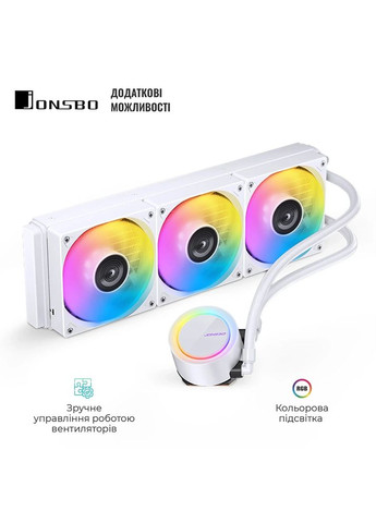 Система жидкостного охлаждения TG-360 White Jonsbo (372464309)