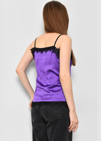 Майка жіноча з мереживом фіолетового кольору Let's Shop — 291683246