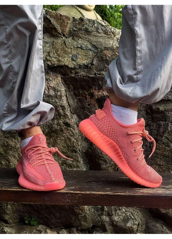 КРОССОВКИ ЖЕНСКИЕ ADIDAS YEEZY BOOST 350 CORAL АДИДАС ИЗИ БУСТ No Brand комбинированные демисезоны (391953080)