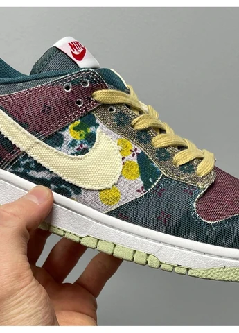 Цветные летние кроссовки nike dunk low sp community garden найк данк No Brand