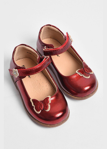 Красные туфли детские для девочки красного цвета без шнурков Let's Shop