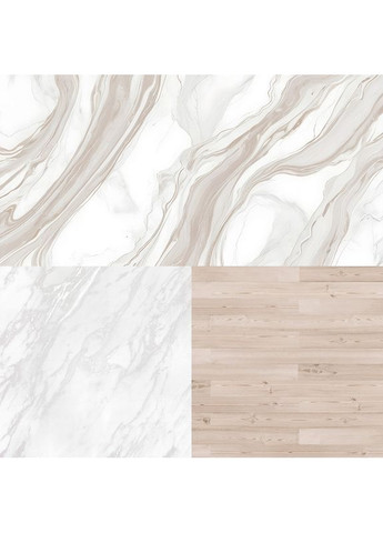 Угловой виниловый фотофон 3D, мраморная стена с бежевыми волнами, пол мрамор, 80×80 см, №58361 PhotoVinyl (354365494)