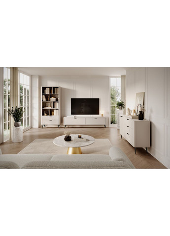 Комод Ланте/Lante 1-дверный с 3 ящиками и черными ножками 1D3S/138 Беж (PFH-091178) Perfect Home (367179128)