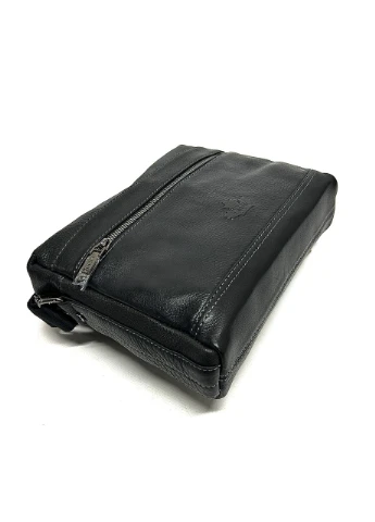 Мужская сумка Zzixs из натуральной кожи 6886-1 черная 28 x 22 x 8 No Brand (371682654)