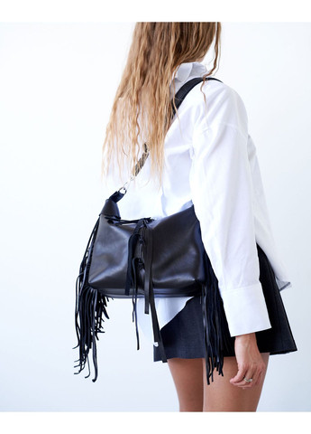 Сумка жіноча крос боді нат. шкіра (wel-K72204) чорний WeLassie (361317176)