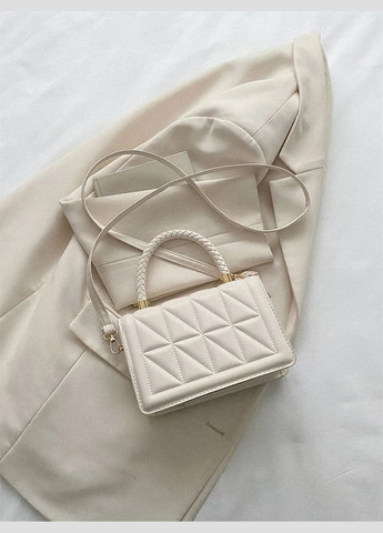 Жіноча сумка крос-боді біла молочна No Brand (290665302)