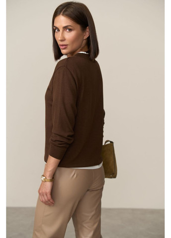 Коричневый демисезонный полувер пуловер Triko Bakh