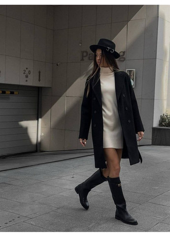 Чорне демісезонне Жіноче пальто класичного крою Україна