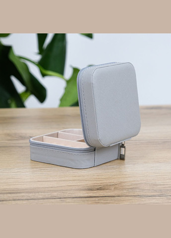 Ящик для украшений малый, дорожный, экокожа серая см (JZ-019-5) Гранд Презент (322190840)