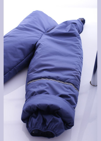 Синий зимний комбинезон на синтепоне с принтом denim оригинал синий см (41626) BABYKROHA