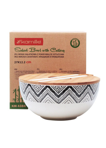 Миска Орнамент KM-4384 27х12.2 см 4 предмета Kamille (347228944)
