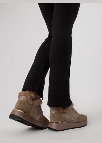 Кроссовки (1723ЦА) Mantyyra коричневые зима (328914790)