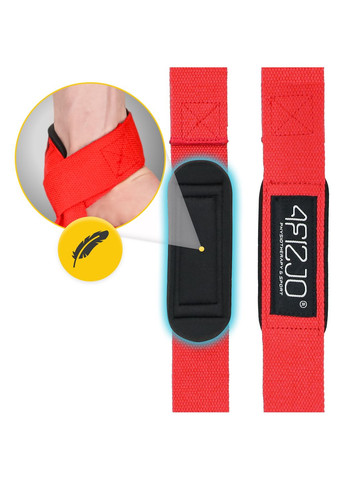 Лямки для становой тяги Deadlift Straps Red () 4FIZJO P-5905973402286 (355949549)