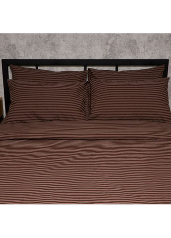 Комплект постельного белья Бязь Gold Люкс Полуторний 143х210 наволочки 4х50х70 (MS-820009188) Moon&Star Espresso Lines (356114996)
